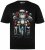 Men+ 148 T-shirt bellyfit Babbo Natale in moto Nero - Magliette - Magliette Uomo Taglie Forti