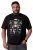 Men+ 148 T-shirt bellyfit Babbo Natale in moto Nero - Magliette - Magliette Uomo Taglie Forti