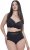 Ulla Popken 832874 Slip a vita alta con pizzo confezione da 3 Marrone - Slip - 