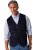 Boston Park 952 Gilet in velluto a coste con dorso in maglia Blu scuro - Abiti - Abiti da Uomo Taglie Forti