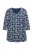 Ulla Popken Snowflake Print 3/4 Sleeve A-Line Tee Navy - T-shirt stampate da donna - 