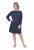 Ulla Popken 834371 Abito in felpa a righe Blu scuro - Abiti in felpa - 
