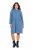 Ulla Popken 834536 Abito in felpa con cappuccio Blu denim - Abiti in felpa - 