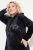 Ulla Popken 834550 Abito a maniche lunghe con cappuccio Nero - Abiti in felpa - 