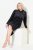 Ulla Popken 834550 Abito a maniche lunghe con cappuccio Nero - Abiti in felpa - 