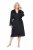 Ulla Popken 834837 Accappatoio kimono con pizzo Nero - Vestaglie & accappatoi - 