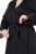Ulla Popken 834837 Accappatoio kimono con pizzo Nero - Vestaglie & accappatoi - 