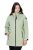 Ulla Popken 835132 Giacca tecnica HYPRAR ad A con cappuccio staccabile Verde salvia chiaro - Giacche - Giacche taglie forti da donna