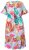 Ulla Popken 836746 Abito midi a fiori con volant Azzurro - Vestiti midi - Abiti midi taglie comode