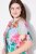 Ulla Popken 836746 Abito midi a fiori con volant Azzurro - Vestiti midi - Abiti midi taglie comode