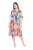Ulla Popken 836746 Abito midi a fiori con volant Azzurro - Vestiti midi - Abiti midi taglie comode