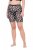 Ulla Popken 836803 Pantaloncini anti-sfregamento a fiori Nero - Pantaloncini anti-sfregamento - 