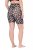 Ulla Popken 836803 Pantaloncini anti-sfregamento a fiori Nero - Pantaloncini anti-sfregamento - 