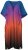 Ulla Popken 837090 Abito Blu reale - Caftani - 