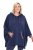 Ulla Popken 837190 Poncho lounge con cappuccio Viola scuro - Pigiami/Loungewear - 