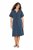 Ulla Popken 837403 Abito in jersey a maniche corte Blu scuro - Abiti in jersey - 