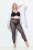 Ulla Popken 837935 Collant senza piede fantasia Nero - Collant & calzini - 