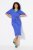 Ulla Popken 838765 Abito in jersey a maniche corte con scollo a V Blu grigio - Vestiti midi - Abiti midi taglie comode