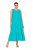Ulla Popken 839135 Abito lungo senza maniche Turchese - Vestiti maxi - Abiti maxi taglie forti