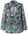 Ulla Popken 839961 Blazer fantasia in misto lino Nero - Blazer - Blazer Taglie Forti da Donna