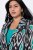 Ulla Popken 839961 Blazer fantasia in misto lino Nero - Blazer - Blazer Taglie Forti da Donna