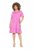 Ulla Popken 840115 Abito in jersey a maniche corte Rosa - Abiti in jersey - 