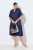 Ulla Popken 840367 Abito midi a maniche corte con scollo a V Blu scuro - Vestiti midi - Abiti midi taglie comode