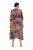 Ulla Popken 841034 Abito fantasia con maniche a 3/4 Blu scuro - Vestiti maxi - Abiti maxi taglie forti
