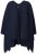 Ulla Popken 841117 Poncho in maglia oversize con strass Blu scuro - Poncho e mantelle - 