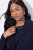 Ulla Popken 841163 Blazer in jersey jacquard Blu scuro - Blazer - Blazer Taglie Forti da Donna