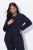 Ulla Popken 841163 Blazer in jersey jacquard Blu scuro - Blazer - Blazer Taglie Forti da Donna