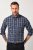 JP1880 Checked Shirt Long Sleeve Kent Collar Anthracite - Camicie - Camicie Taglie Forti Uomo