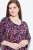Ulla Popken 841219 Abito lungo a fiori Viola scuro - Vestiti maxi - Abiti maxi taglie forti