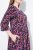 Ulla Popken 841219 Abito lungo a fiori Viola scuro - Vestiti maxi - Abiti maxi taglie forti