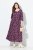 Ulla Popken 841219 Abito lungo a fiori Viola scuro - Vestiti maxi - Abiti maxi taglie forti