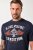 JP1880 T-Shirt Short Sleeve Chest Print Navy - Magliette - Magliette Uomo Taglie Forti