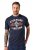 JP1880 T-Shirt Short Sleeve Chest Print Navy - Magliette - Magliette Uomo Taglie Forti