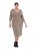 Ulla Popken 841952 Abito in felpa con scollo a V Marrone chiaro - Abiti - Vestiti per tutte le taglie