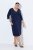 Ulla Popken 841952 Abito in felpa con scollo a V Blu scuro - Abiti - Vestiti per tutte le taglie