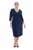 Ulla Popken 841952 Abito in felpa con scollo a V Blu scuro - Abiti - Vestiti per tutte le taglie