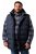 Men+ 433 Gilet trapuntato con cappuccio Blu scuro - Giubbotti - Giubbotti Uomo Taglie Forti