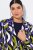 Ulla Popken 842680 Blazer fantasia in jersey punto di Roma Blu scuro - Blazer - Blazer Taglie Forti da Donna