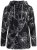 Ulla Popken 842758 Giacca in pile a fiori con cappuccio Nero - Abbigliamento in pile - 