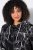 Ulla Popken 842758 Giacca in pile a fiori con cappuccio Nero - Abbigliamento in pile - 