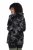 Ulla Popken 842758 Giacca in pile a fiori con cappuccio Nero - Abbigliamento in pile - 