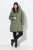 Ulla Popken 842951 Cappotto tecnico HYPRAR impermeabile con cappuccio Verde grigio - Cappotti - Cappotti taglie forti da donna