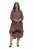 Ulla Popken 842979 Abito animalier Marrone - Vestiti midi - Abiti midi taglie comode