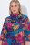 Ulla Popken 843180 Abito in jersey a fiori Petrolio - Abiti - Vestiti per tutte le taglie