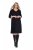 Ulla Popken 843326 Abito in felpa con maniche a 3/4 Nero - Abiti in felpa - 