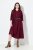 Ulla Popken 843383 Abito di velluto a coste con maniche a 3/4 Bordeaux - Vestiti maxi - Abiti maxi taglie forti
